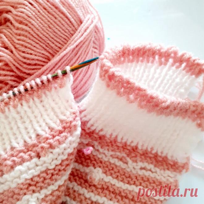 Закрытие резинки 1&times;1 иглой.