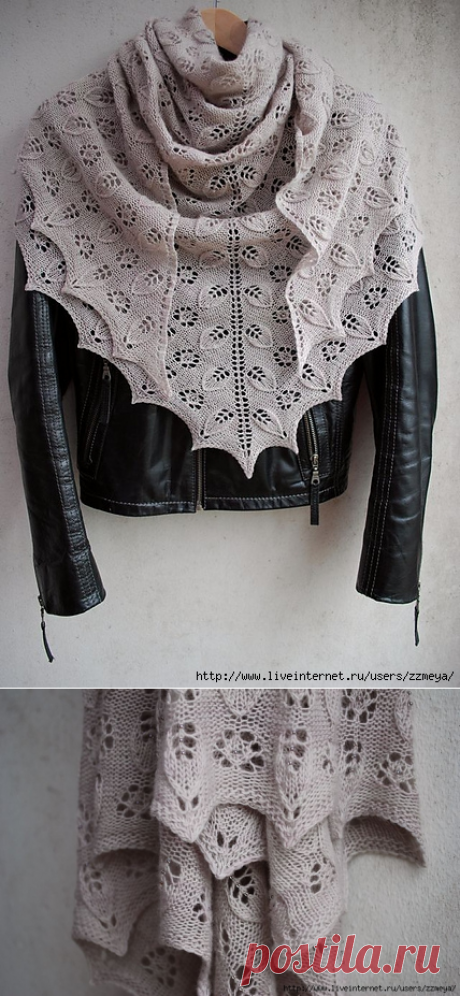 Шаль FALLEN ROSES от Majken Hertz.