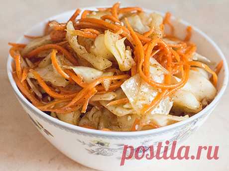 Капуста по-корейски - пошаговый рецепт приготовления с фото / COOK-MASTER.RU