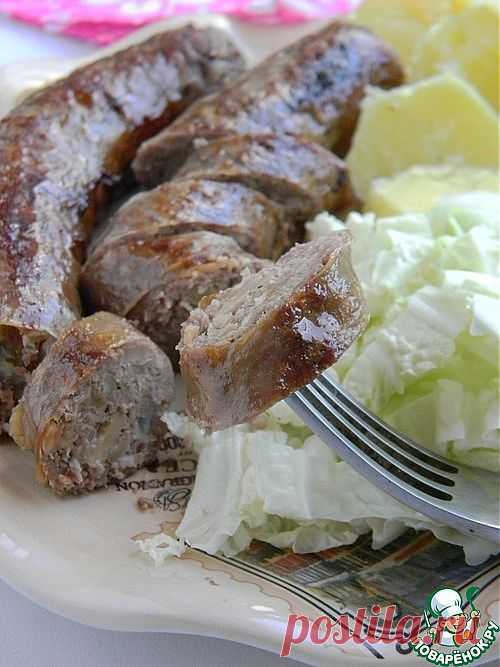 Домашние колбаски с сыром и грибами - кулинарный рецепт
