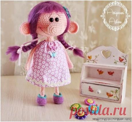 Кукла с большим носом - схема вязания игрушки / Схемы вязания игрушек / Бэйбики. Куклы фото. Одежда для кукол
