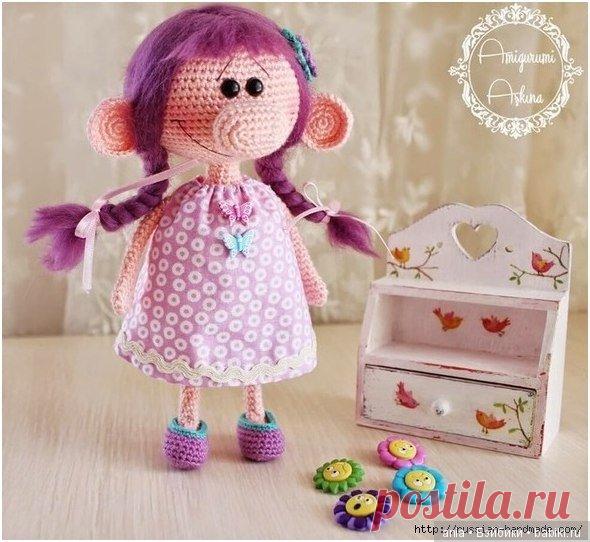 Кукла с большим носом - схема вязания игрушки / Схемы вязания игрушек / Бэйбики. Куклы фото. Одежда для кукол