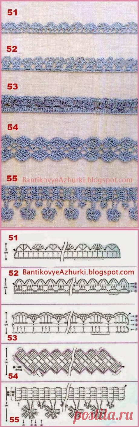 BantikovyeAzhurki.blogspot.com: Кружево и обвязка края крючком (часть 3).