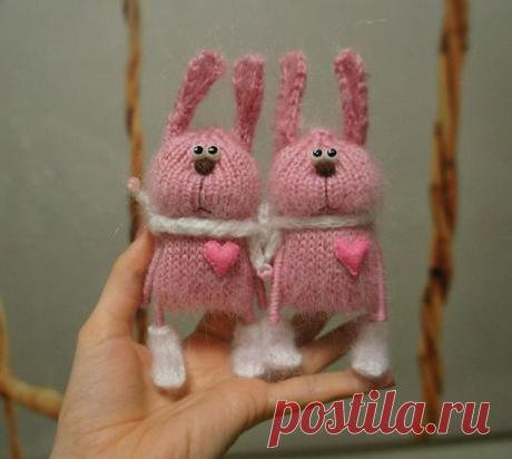 Купить Заяц - игрушка, вязаная игрушка, в подарок, вязание, для детей, мимимишки, оксана мондина