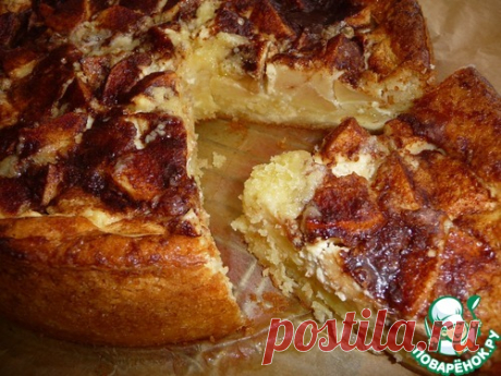Творожно-яблочный пирог – кулинарный рецепт