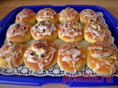 Булочки «Улитки с изюмом» (Rosinenschnecken) : Выпечка сладкая