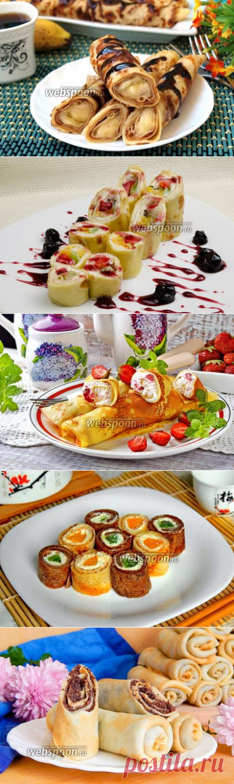 Блины со сладкой начинкой рецепты с фото на Webspoon.ru