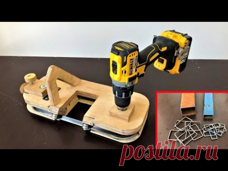 DIY Metal Cutting Bandsaw // Making a Portable Bandsaw (Drill Powered)