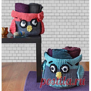 Crochet Hoot Owl Basket | The WHOot