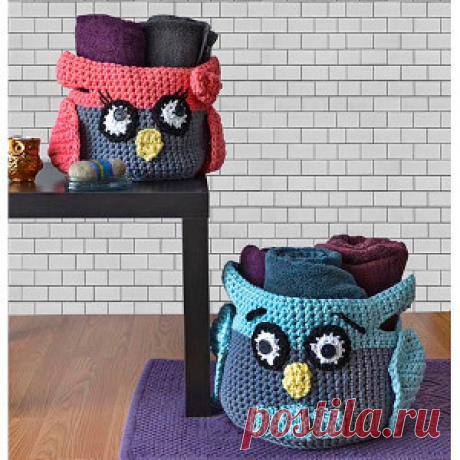 Crochet Hoot Owl Basket | The WHOot