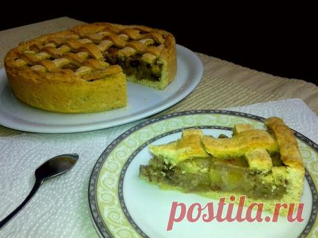 Італійські голубці: Швейцарський пиріг - штрудель з яблуками (Apfelstrudeltorte)