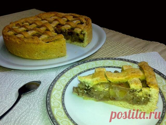 Італійські голубці: Швейцарський пиріг - штрудель з яблуками (Apfelstrudeltorte)