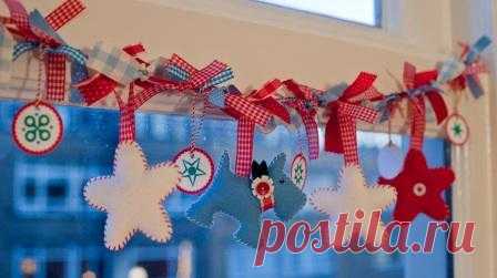Как сделать новогодние гирлянды своими руками из бумаги - Цветы жизни