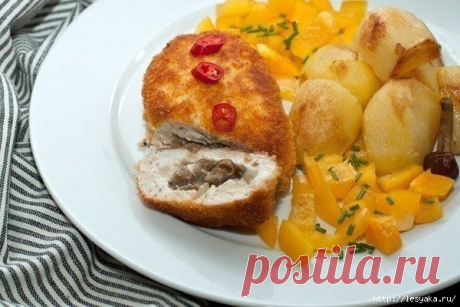 Бесподобно вкусные куриные зразы с грибами.