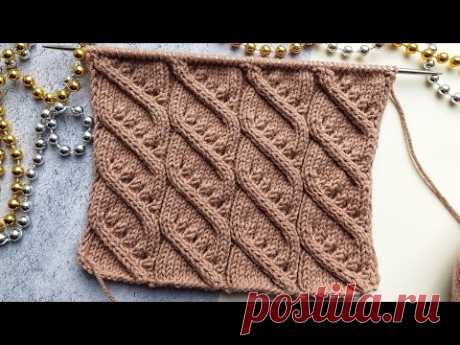 Симпатичные жгуты с лёгким ажуром /Схема/ Cute knitting pattern