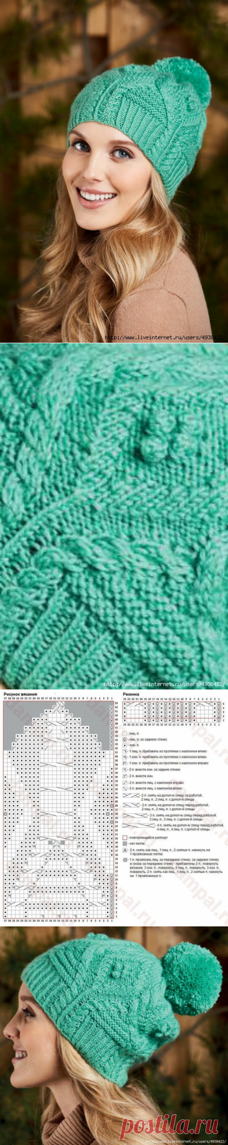 Вязаная шапка &quot;Birgitz&quot;. Birgitz Bobble Hat by Natasja Hornby.