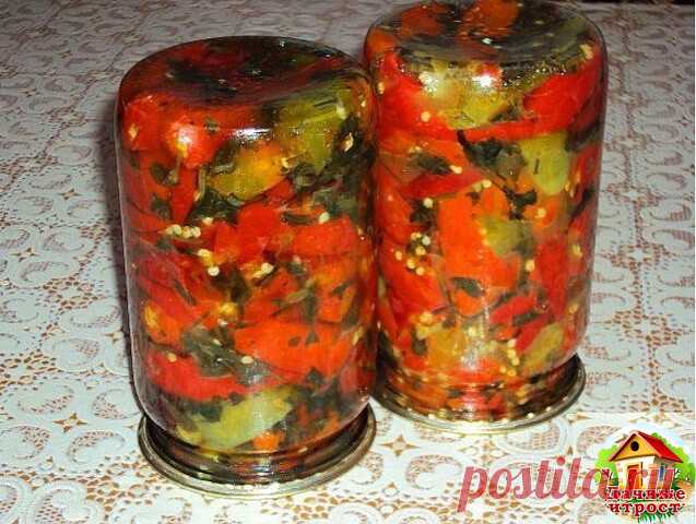 Горький перец «по-кавказски» 

Перец красный жгучий (красный и зеленый) — 1,5 кг 
Петрушка — 1 пучок 
Специи (хмели-сунели) — 3 ч. л. 
Масло растительное — 2 стакана 
Соль — 1 ст. л. 
Сахар — 2 ст. л. 
Уксус 9 % — 1,5 ч. л. 

Перец промыть и удалить плодоножку. В сотейник или глубокую сковороду налить масло, нагреть и опустить туда перец, посолить, всыпать сахар и перемешать. Тушить на среднем огне, периодически помешивая, 15 минут. Добавить специи, уксус и крупно порезанн...