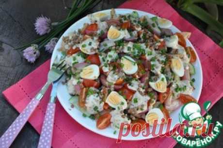 Тёплый салат с гречкой - кулинарный рецепт