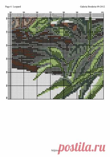 Схема для вышивки леопарда. Схемы для вышивки диких животных | Домоводство для всей семьи.