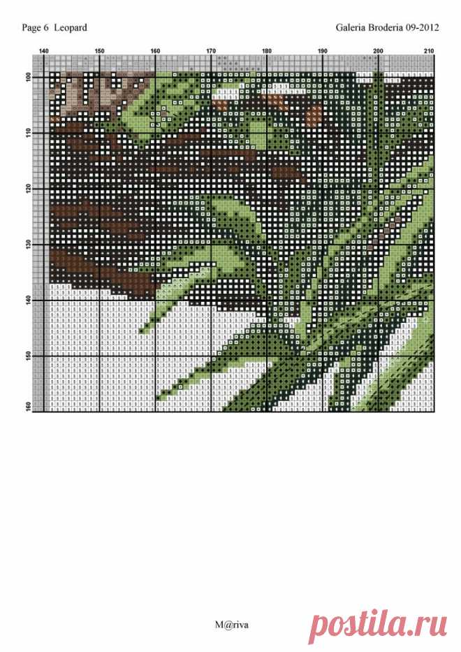Схема для вышивки леопарда. Схемы для вышивки диких животных | Домоводство для всей семьи.