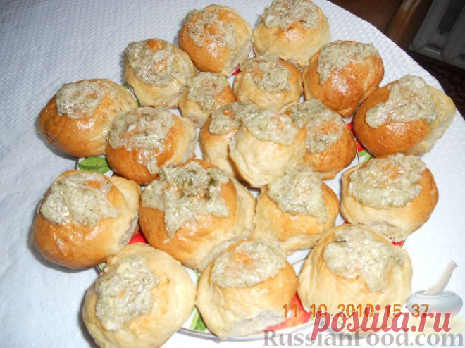 Рецепт: Пампушки с чесноком к борщу на RussianFood.com