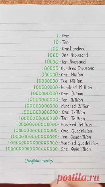 One hundred  thousand million. #english #education #grammar #englishtips