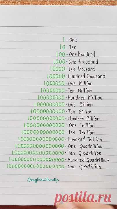 One hundred  thousand million. #english #education #grammar #englishtips