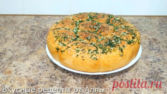 Без духовки! Чесночный хлеб как ПУХ! Вкусный и Простой рецепт пампушек с чесноком на сковороде!
