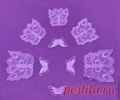 Вышитая аппликация ажурная бабочка нашивка кружевная – заказать на Ярмарке Мастеров – 3N0APRU | Аппликации, Москва