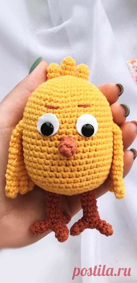 PDF Цыпа из Ми-ми-мишек крючком. FREE crochet pattern; Аmigurumi bird patterns. Амигуруми схемы и описания на русском. Вязаные игрушки и поделки своими руками #amimore - Цыпленок, цыплята, мультфильм Мимимишки.