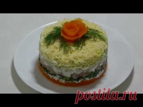 Мимоза - не обычный рецепт. Рецепты салатов.Mimosa salad