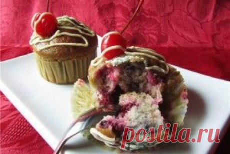 Маффины с вишней рецепт с фото, как приготовить.