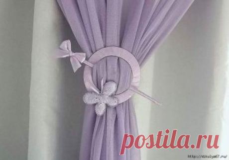 Подхват для штор из CD диска. Мастер-класс Подхват для штор из CD диска. Мастер-класс.