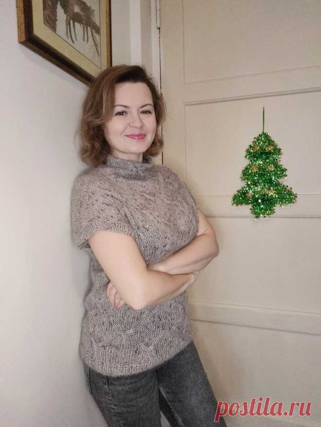 Мохеровая безрукавка с узелковым люрексом от KNITMILO. Описание вязания | Стильное вязание KNITMILO | Дзен