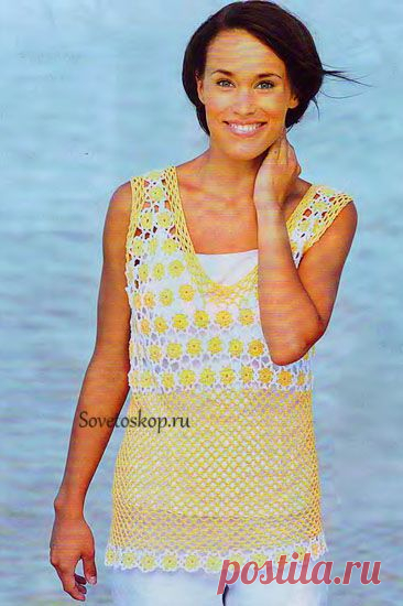 Топ-сетка с цветами