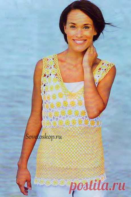 Топ-сетка с цветами