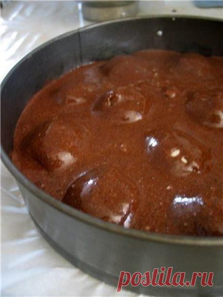 Шоколадный пирог с творожными шариками / Рукоделие