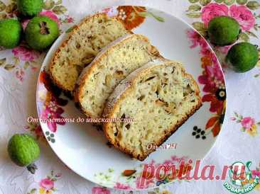 Творожный кекс с фейхоа. Нежная творожная выпечка на оливковом масле с экзотической ягодой фейхоа. Получается вкусный, ароматный и полезный кекс к чаю. Попробуйте!