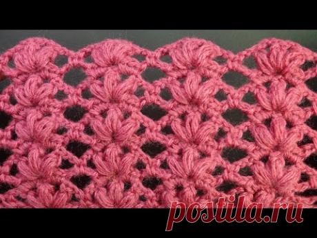 Начинаем вязать – Видео уроки вязания » Ажурный узор для лета – Узор вязания крючком №142