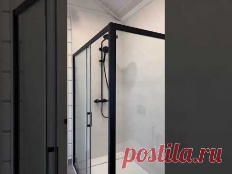 Санузел в доме из клеёного бруса #строительство #санузел #ремонт #стройка #брус бру