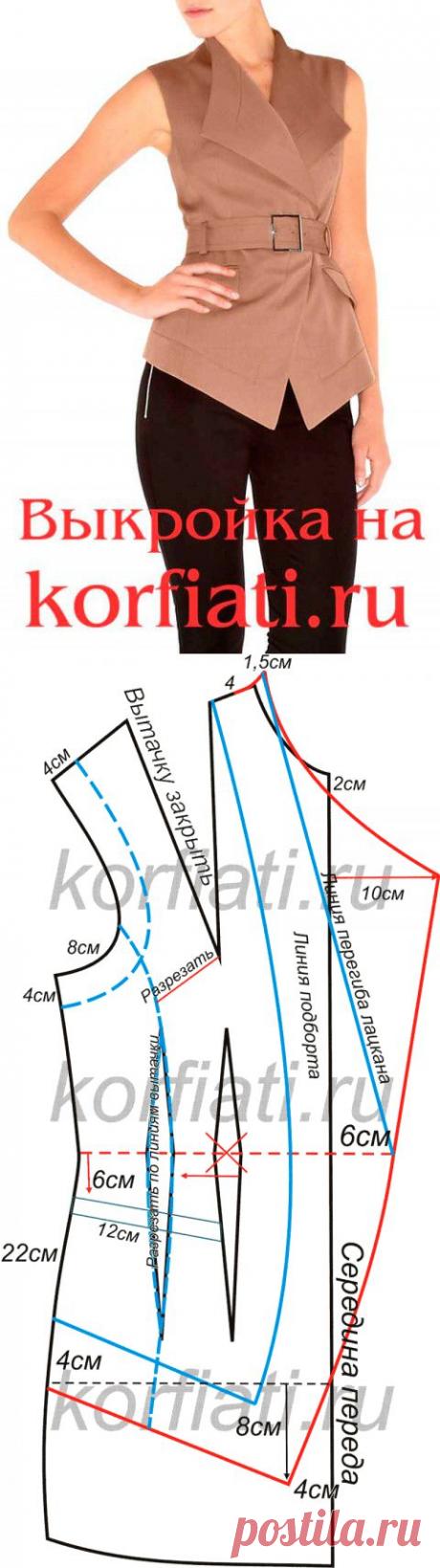 Как сшить жилет - выкройка от Анастасии Корфиати