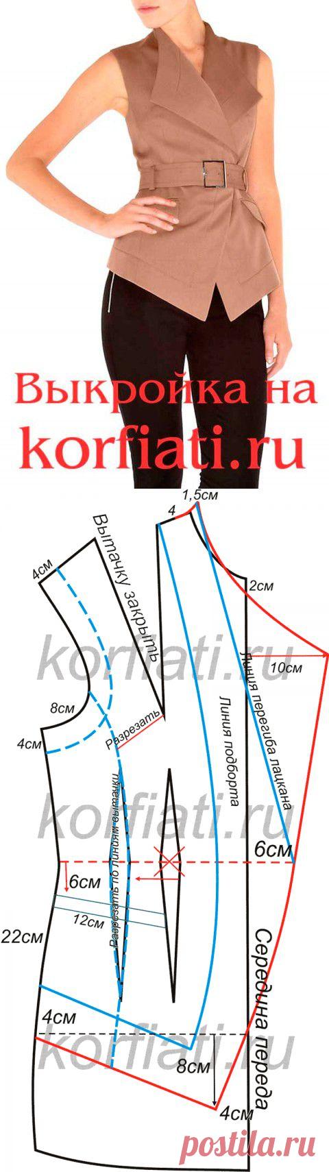 Как сшить жилет - выкройка от Анастасии Корфиати