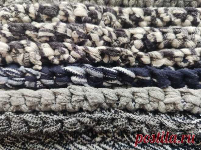 плотный узор для коврика крючком