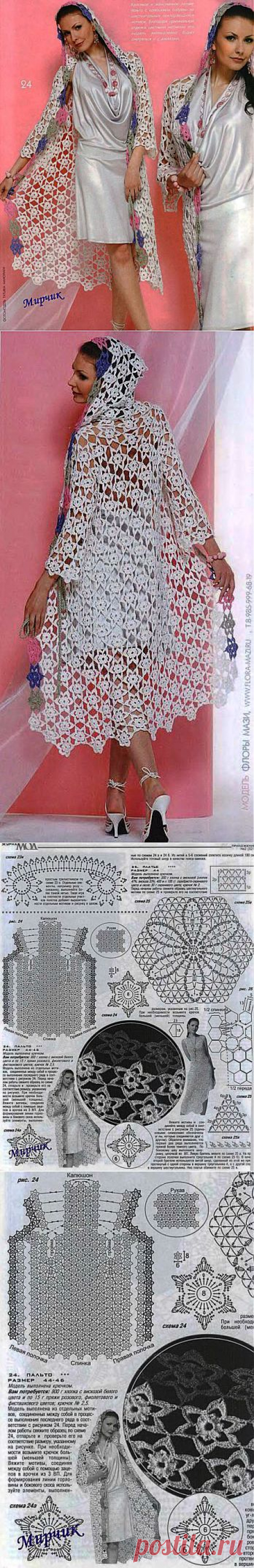 ЛЕТНЕЕ ПАЛЬТО С КАПЮШОНОМ ОТ ФЛОРЫ МАЗИ.