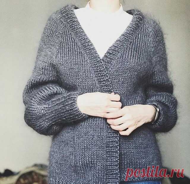 Кардиган регланом сверху