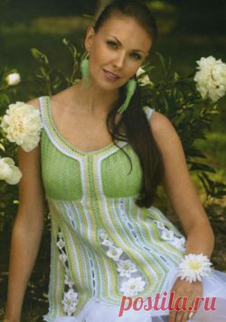 Длинный топ. Вязание крючком для женщин. Узелок.ру