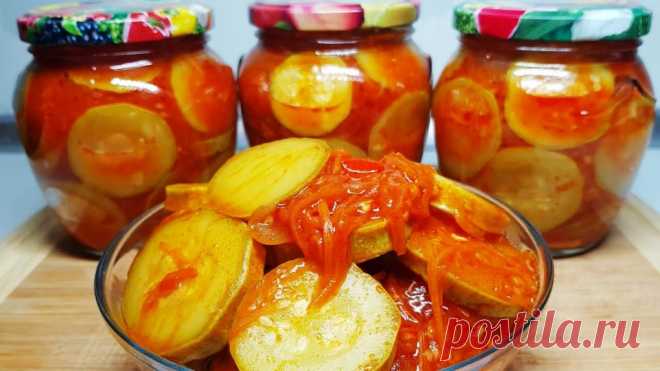 Закрываем хрустящий салат из кабачков на зиму Все очень просто и вкусно!