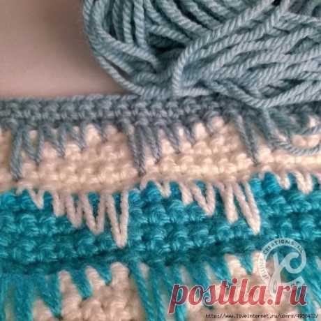 Очень красивый узор для пледа или палантина — DIYIdeas