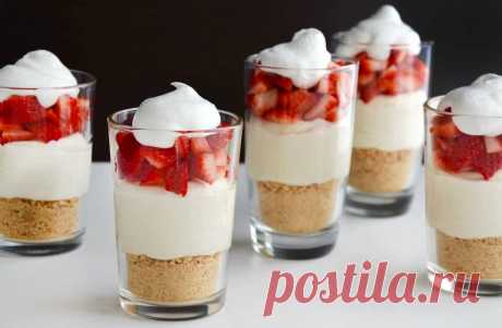 Десерт в стакане за 5 минут👌 Аппетитно и очень вкусно 🔥 | 🍰Пирогеево | Яндекс Дзен