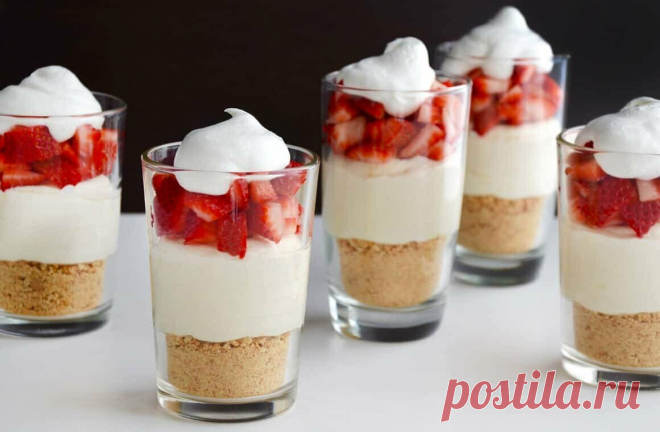 Десерт в стакане за 5 минут👌 Аппетитно и очень вкусно 🔥 | 🍰Пирогеево | Яндекс Дзен